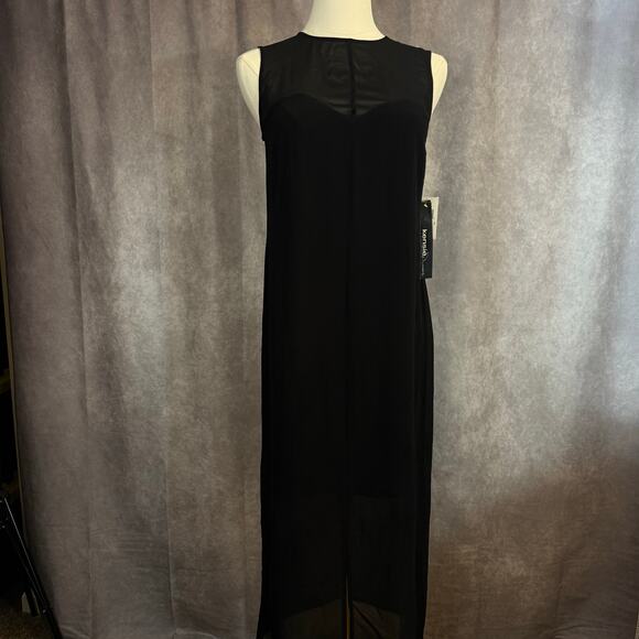 Kensie Black Sheer Formal Overlay Dress with Slip illusion neckline– Size 4 - Picture 11 of 11
